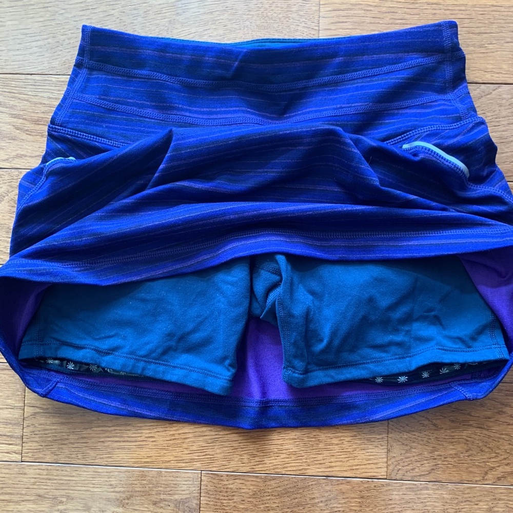 💜Athleta Relay Skirt/Skort-Purple Mini Stripe💜 - Picture 5 of 10
